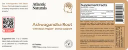 Label for Ashwagandha Root with Black Pepper