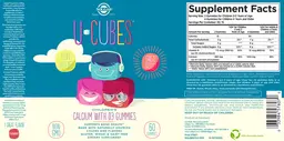 Label for U-Cubes Children's Calcium with D3 Gummies Strawberry