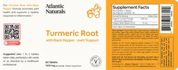 Label for Turmeric Root with Black Pepper
