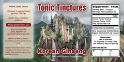 Label for Korean Ginseng