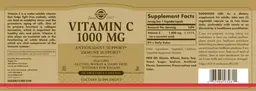 Label for Vitamin C 1000 mg