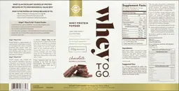 Label for Whey To Go Chocolate
