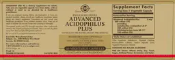 Label for Advanced Acidophilus Plus
