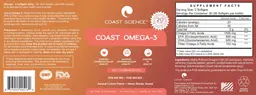 Label for Coast Omega-3 Natural Lemon Flavor