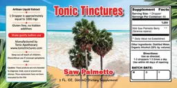 Label for Saw Palmetto