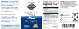 Label for Omega-3 Fish Oil 850 mg Orange Flavor