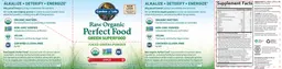 Label for Raw Organic Perfect Food Apple