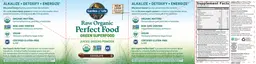 Label for Raw Organic Perfect Food Chocolate