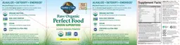 Label for Raw Organic Perfect Food Original