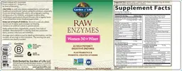 Label for RAW Enzymes Women 50 & Wiser