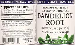 Label for Dandelion Root