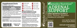 Label for Adrenal Support 1000 mg