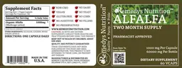 Label for Alfalfa 1000 mg