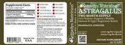 Label for Astragalus 1000 mg