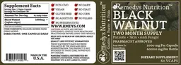 Label for Black Walnut 1000 mg