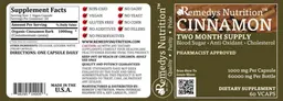 Label for Cinnamon 1000 mg