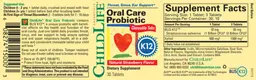 Label for Oral Care Probiotic Natural Strawberry Flavor