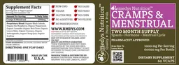 Label for Cramps & Menstrual 1000 mg