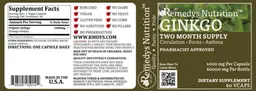 Label for Ginkgo 1000 mg