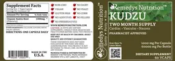 Label for Kudzu 1000 mg