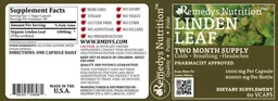 Label for Linden Leaf 1000 mg