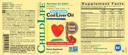 Label for Pure Arctic Cod Liver Oil Natural Strawberry Flavor