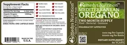 Label for Mediterranean Oregano 1000 mg