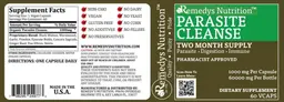 Label for Parasite Cleanse 1000 mg