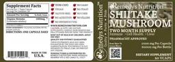 Label for Shiitake Mushroom 1000 mg