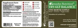 Label for Try-Gly Balance 1000 mg