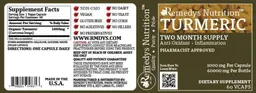 Label for Turmeric 1000 mg