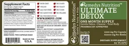 Label for Ultimate Detox 1000 mg