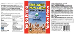 Label for Organic Psyllium Whole Husks