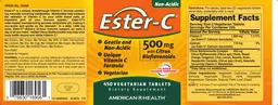 Label for Ester-C 500 mg