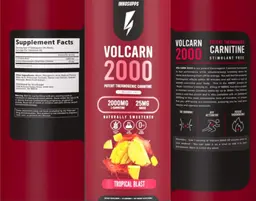 Label for Volcarn 2000 Tropical Blast