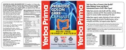 Label for Prebiotic Colon Care Capsules