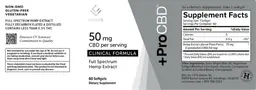 Label for ProCBD Clinical Formula 50 mg