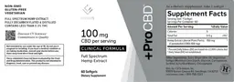 Label for ProCBD 100 mg Clinical Formula