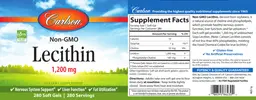 Label for Lecithin 1,200 mg