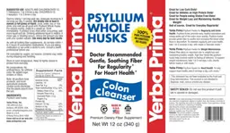Label for Psyllium Whole Husks