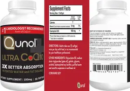 Label for Ultra CoQ10 100 mg