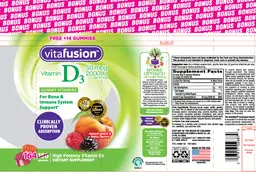 Label for Vitamin D3 50 mcg 2000 IU