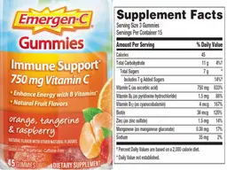 Label for Immune Support 750 mg Vitamin C