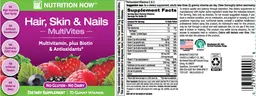 Label for Hair, Skin & Nails Multivites