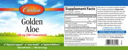 Label for Golden Aloe 100 mg