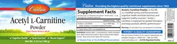 Label for Acetyl L-Carnitine Powder