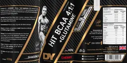 Label for Hit BCAA 4:1:1 + Glutamine Cherry