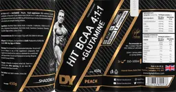 Label for Hit BCAA 4:1:1 + Glutamine Peach