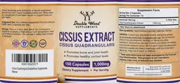Label for Cissus Extract 1,000 mg