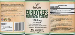 Label for Cordyceps Mushroom Extract 1000 mg